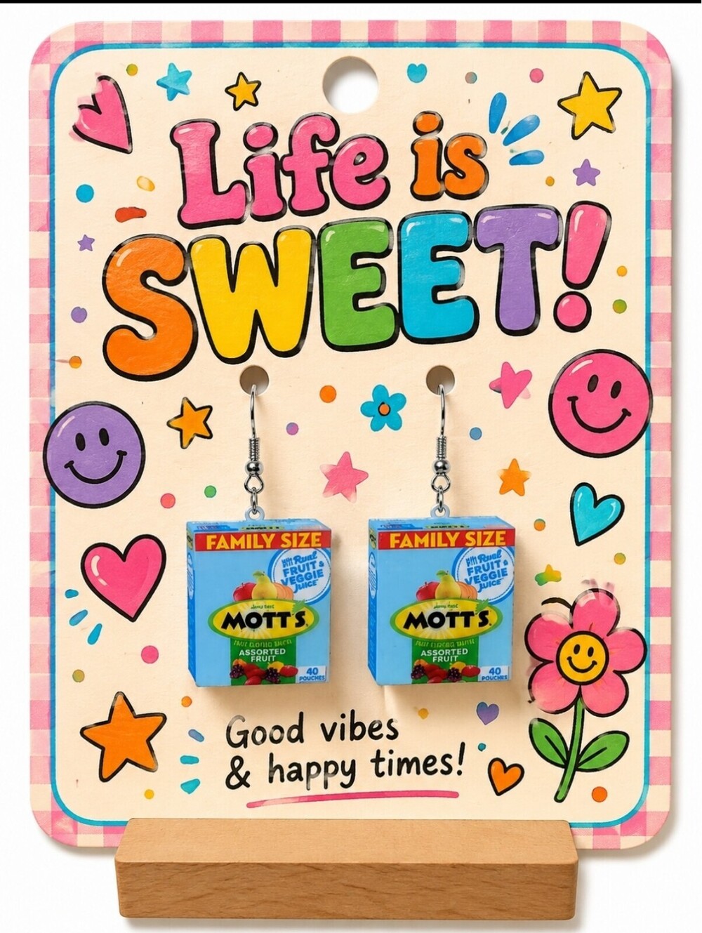 Fun Jewelry Fruit Snack Gummy Candy Foodie Novelty Hypoallergenic Earrings